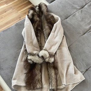 Artico Shearling Wool Authentic Italian Sweater Coat
